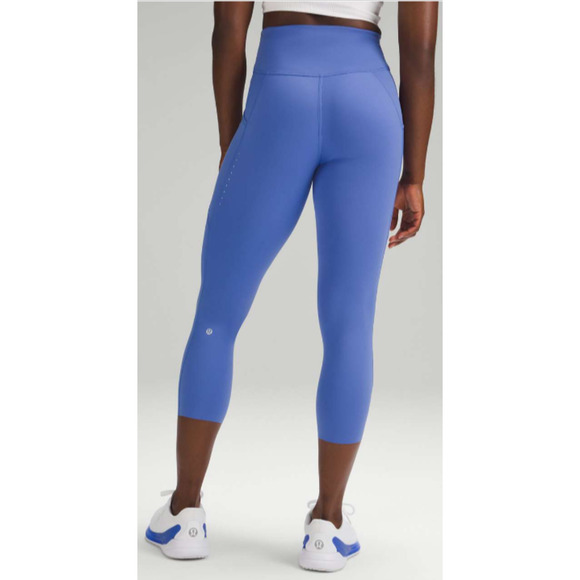 Lululemon Women's Fast High-Rise Crop 23" *Pockets Blue Size 6 - Picture 2 of 7